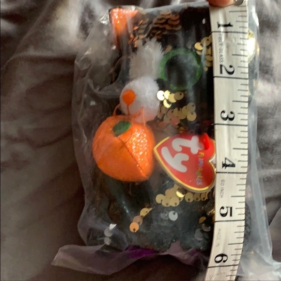 TY beanie Halloween cat glitter - Picture 2 of 3